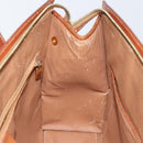 CELINE Macadam Canvas Hand Bag PVC Leather Brown Gold Auth hk3063-18