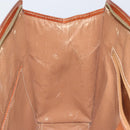 CELINE Macadam Canvas Hand Bag PVC Leather Brown Gold Auth hk3063-19