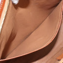 CELINE Macadam Canvas Hand Bag PVC Leather Brown Gold Auth hk3063-21