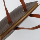 CELINE Macadam Canvas Hand Bag PVC Leather Brown Gold Auth hk3063-6