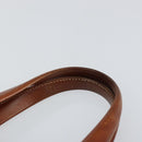 CELINE Macadam Canvas Hand Bag PVC Leather Brown Gold Auth hk3063-8