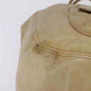 Miu Miu Tote Bag Leather Beige Gold Auth hk3064-9