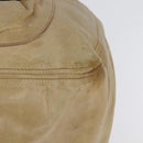 Miu Miu Tote Bag Leather Beige Gold Auth hk3064-14