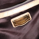Miu Miu Tote Bag Leather Beige Gold Auth hk3064-17