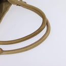 Miu Miu Tote Bag Leather Beige Gold Auth hk3064-7