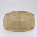 Miu Miu Tote Bag Leather Beige Gold Auth hk3064-5