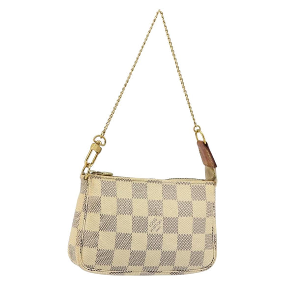 LOUIS VUITTON Damier Azur Mini Pochette Accessoires Pouch N63005 LV Auth hk3071