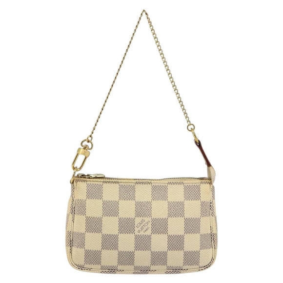 LOUIS VUITTON Damier Azur Mini Pochette Accessoires Pouch N63005 LV Auth hk3071