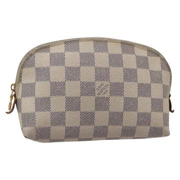 LOUIS VUITTON Damier Azur Pochette Cosmetic PM Pouch N60024 LV Auth hk3072