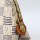 LOUIS VUITTON Damier Azur Pochette Cosmetic PM Pouch N60024 LV Auth hk3072-8