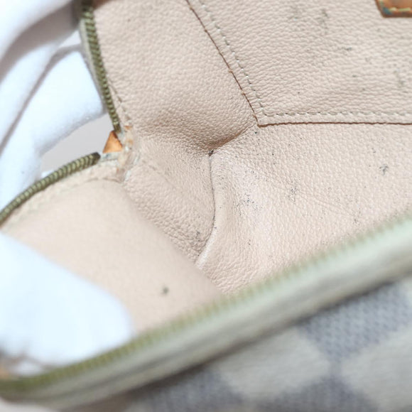 LOUIS VUITTON Damier Azur Pochette Cosmetic PM Pouch N60024 LV Auth hk3072