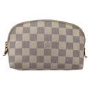 LOUIS VUITTON Damier Azur Pochette Cosmetic PM Pouch N60024 LV Auth hk3072-13