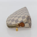 LOUIS VUITTON Damier Azur Pochette Cosmetic PM Pouch N60024 LV Auth hk3072-3