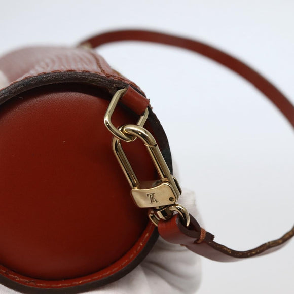 LOUIS VUITTON Epi Soufflot Pouch Accessory Pouch Brown LV Auth hk3075