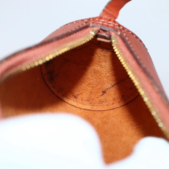 LOUIS VUITTON Epi Soufflot Pouch Accessory Pouch Brown LV Auth hk3075