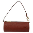 LOUIS VUITTON Epi Soufflot Pouch Accessory Pouch Brown LV Auth hk3075-2