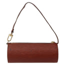 LOUIS VUITTON Epi Soufflot Pouch Accessory Pouch Brown LV Auth hk3075-3