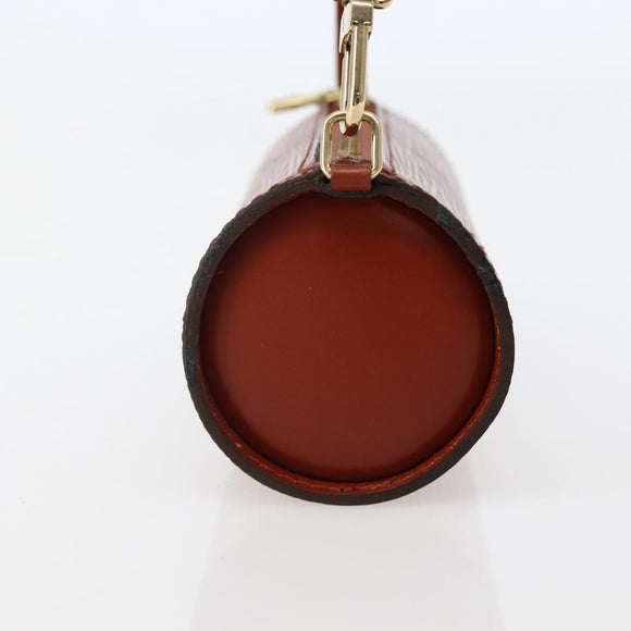 LOUIS VUITTON Epi Soufflot Pouch Accessory Pouch Brown LV Auth hk3075