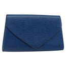 LOUIS VUITTON Epi Art Deco Clutch Bag Blue M52635 LV Auth hk3076-1