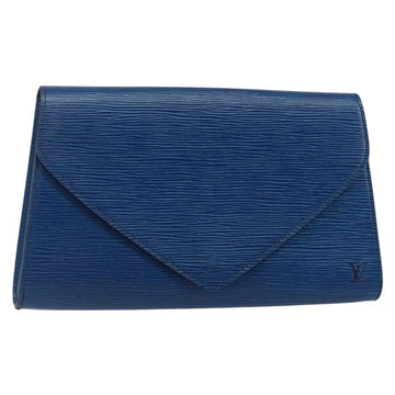 LOUIS VUITTON Epi Art Deco Clutch Bag Blue M52635 LV Auth hk3076