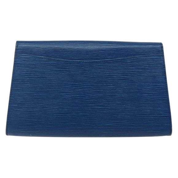 LOUIS VUITTON Epi Art Deco Clutch Bag Blue M52635 LV Auth hk3076