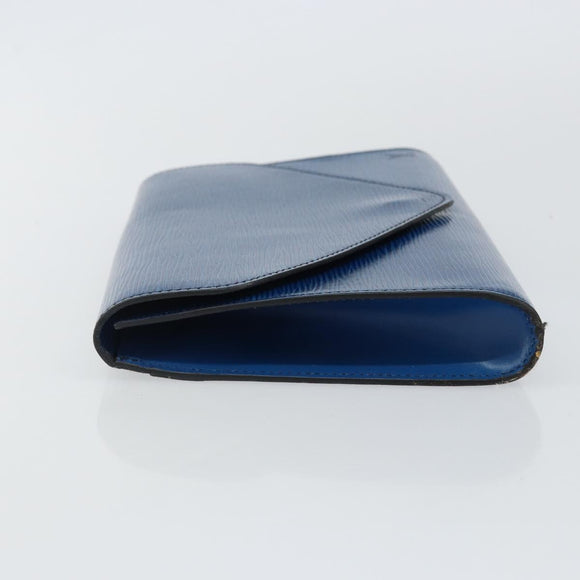 LOUIS VUITTON Epi Art Deco Clutch Bag Blue M52635 LV Auth hk3076
