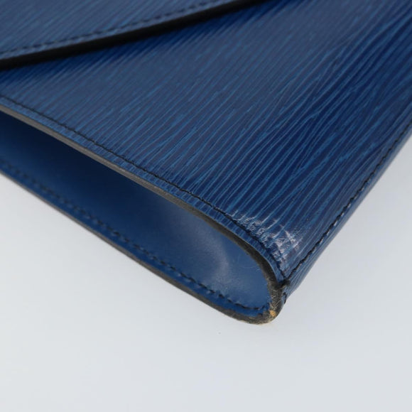 LOUIS VUITTON Epi Art Deco Clutch Bag Blue M52635 LV Auth hk3076