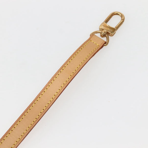 LOUIS VUITTON Shoulder Strap Leather 35.4"" Beige LV Auth hk3078