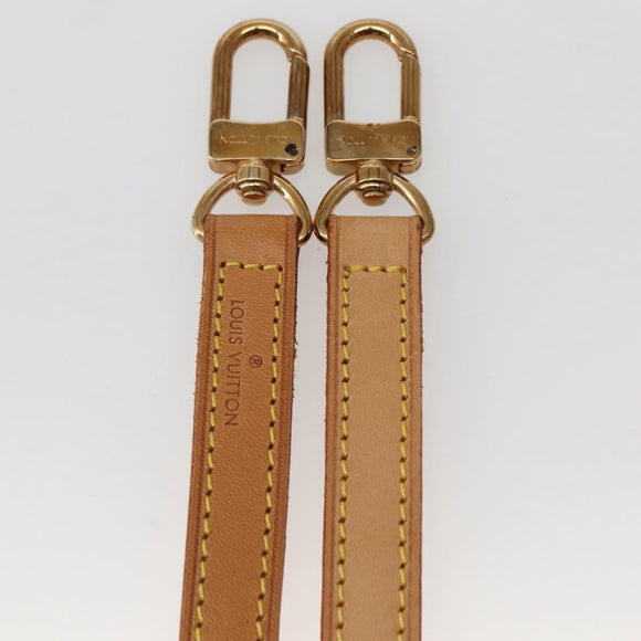 LOUIS VUITTON Shoulder Strap Leather 35.4"" Beige LV Auth hk3078