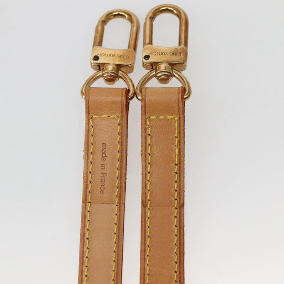 LOUIS VUITTON Shoulder Strap Leather 35.4"" Beige LV Auth hk3078