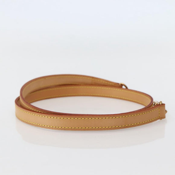 LOUIS VUITTON Shoulder Strap Leather 35.4"" Beige LV Auth hk3078
