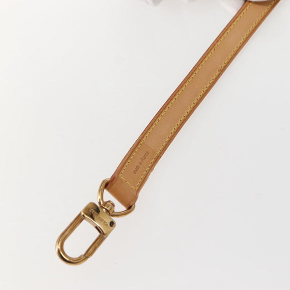 LOUIS VUITTON Shoulder Strap Leather 35.4"" Beige LV Auth hk3078