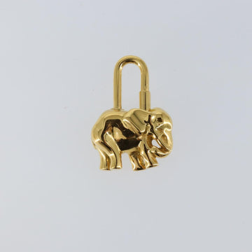 HERMES Elephant Cadena Charm metal Gold Auth hk3080 - 0