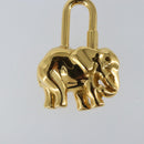 HERMES Elephant Cadena Charm metal Gold Auth hk3080-4