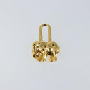 HERMES Elephant Cadena Charm metal Gold Auth hk3080-5