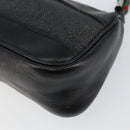 GUCCI Web Sherry Line Accessory Pouch Canvas Black Silver Red 92820 Auth hk3082-9