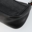 GUCCI Web Sherry Line Accessory Pouch Canvas Black Silver Red 92820 Auth hk3082-15