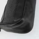 GUCCI Web Sherry Line Accessory Pouch Canvas Black Silver Red 92820 Auth hk3082-16