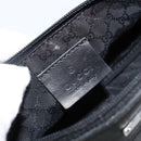 GUCCI Web Sherry Line Accessory Pouch Canvas Black Silver Red 92820 Auth hk3082-18