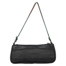 GUCCI Web Sherry Line Accessory Pouch Canvas Black Silver Red 92820 Auth hk3082-2