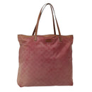 GUCCI GG Canvas Tote Bag Nylon Pink Gold 295252 Auth hk3085-1
