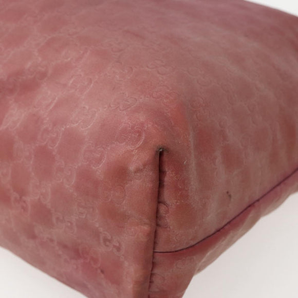 GUCCI GG Canvas Tote Bag Nylon Pink Gold 295252 Auth hk3085