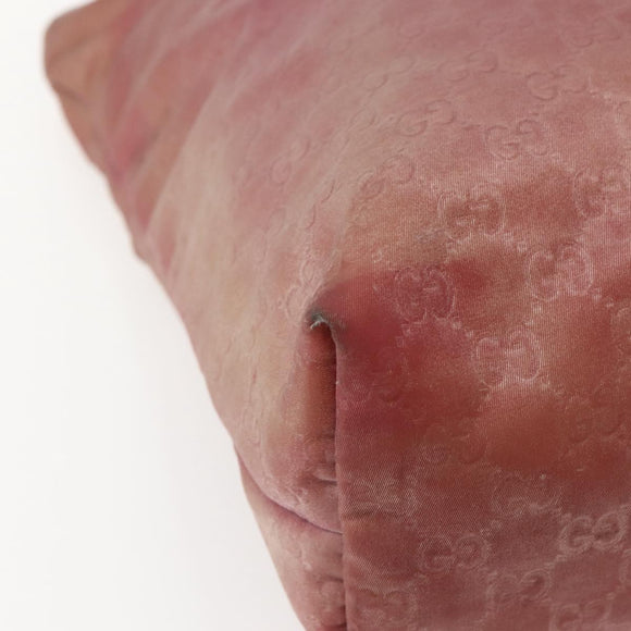 GUCCI GG Canvas Tote Bag Nylon Pink Gold 295252 Auth hk3085