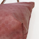 GUCCI GG Canvas Tote Bag Nylon Pink Gold 295252 Auth hk3085-12