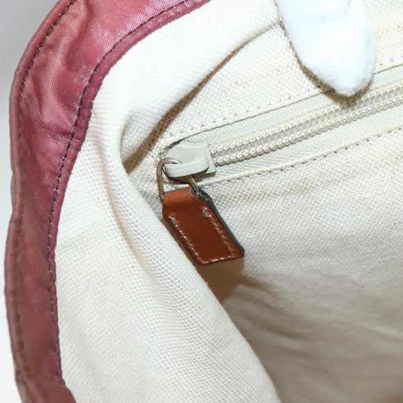 GUCCI GG Canvas Tote Bag Nylon Pink Gold 295252 Auth hk3085