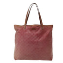 GUCCI GG Canvas Tote Bag Nylon Pink Gold 295252 Auth hk3085-2