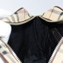 BURBERRY Nova Check Shoulder Bag Canvas Beige Silver Auth hk3087-18