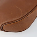 Burberrys Shoulder Bag Leather Brown Gold Auth hk3089-9