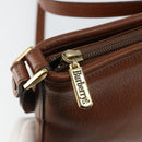 Burberrys Shoulder Bag Leather Brown Gold Auth hk3089-11