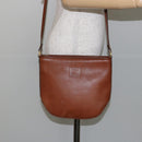 Burberrys Shoulder Bag Leather Brown Gold Auth hk3089-20